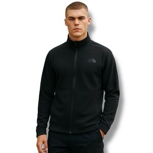 The North Face Mens Jacket Full Zip Black Performance Outdoor Fleece Black M